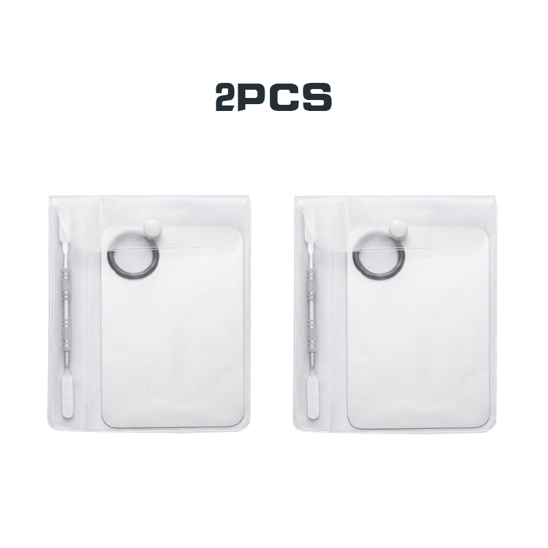 Palette de maquillage professionnelle en acier inoxydable avec spatule