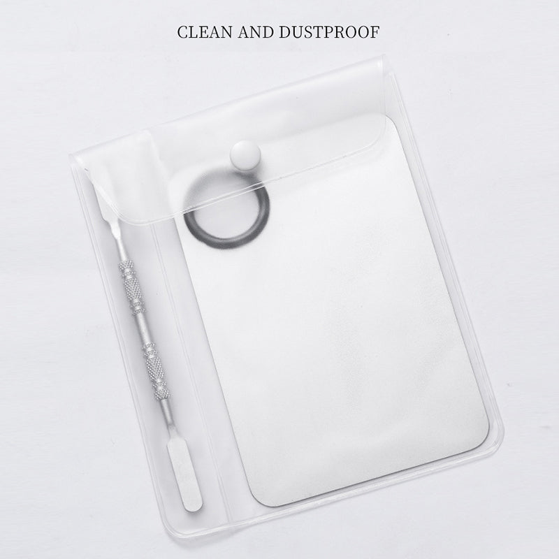 Palette de maquillage professionnelle en acier inoxydable avec spatule