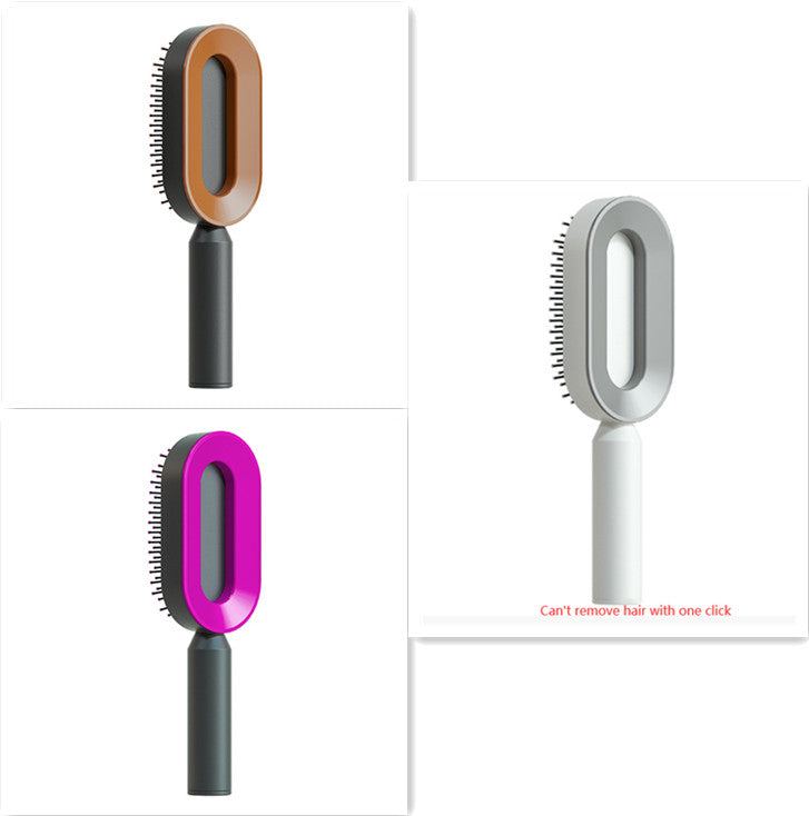 Brosse à cheveux autonettoyante avec massage du cuir chevelu