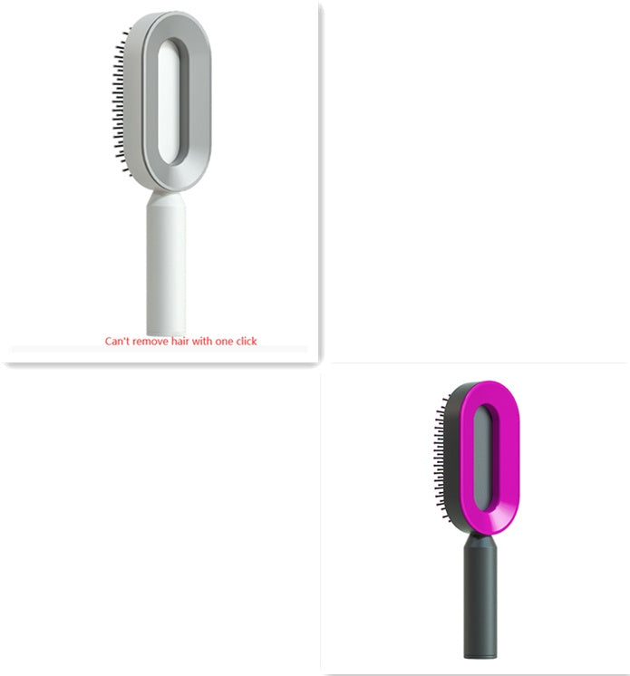 Brosse à cheveux autonettoyante avec massage du cuir chevelu